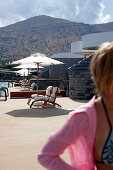 Terrace at the Yachting Club Villas, Elounda Beach Resort, Elounda, Crete, Greece