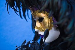 A masked woman at the carnival in Venice, Italy, Europe