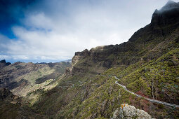 Strasse im Teno Gebirge, Teneriffa, Kanarische Inseln, Spanien, Europa