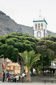 Village square and the church Iglesia de Santa Ana, Garachico, Tenerife, Canary Islands, Spain, Europe