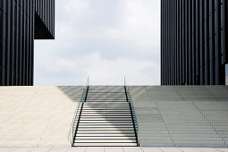 Staircase at the Media Harbour, Duesseldorf, North Rhine-Westphalia, Germany, Europe