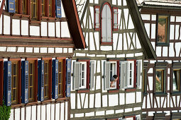 Fachwerkhäuser in der Altstadt von Schiltach, südlich von Freudenstadt, Schwarzwald, Baden-Württemberg, Deutschland, Europa