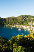 Coastal landscape and harbour, St. Vincent, Grenadines, Windward Islands, Lesser Antilles, Caribbean