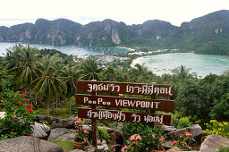Blick vom Viewpoint, Ko Phi Phi, Andamanensee, Thailand, Asien