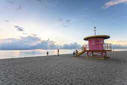 Rettungsschwimmer Haeuschen, South Beach, Miami, Florida, USA