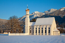 Wallfahrtskirche St. Coloman bei Schwangau, Füssen, Allgäu, Bayern, Deutschland