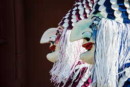 Masken beim Karnevalsumzug, Basler Fasnacht, Basel, Kanton Basel, Schweiz