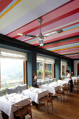 Restaurant and breakfast room in Hotel Haus Hirt, Bad Gastein, St. Johann im Pongau, Salzburg, Austria