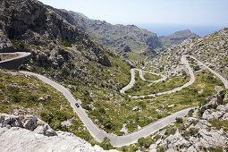 Legendary road, The Snake to Sa Calobra, MA-2141, Tramuntana mountains, Mallorca, Balearic Islands, Spain