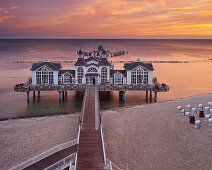 Sellin pier in the morning light, Ruegen, Mecklenburg-Western Pomerania, Germany