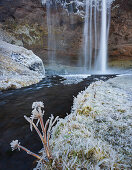 Vereister Seljalandsfoss, Südisland, Island