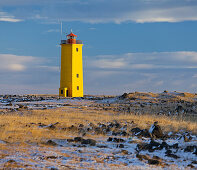 Nes Leuchtturm, Selvogur, Südisland, Island