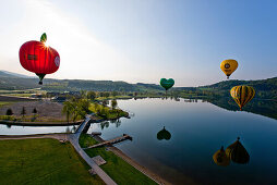 Ballonfahrt über Sulmsee, Steiermark, Österreich