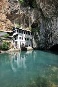 Muslim Dervish house near the source of the Buna river, Blagaj near Mostar, Bosnia and Herzegovina