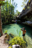 Natural swimmingpool in Isalo National Park near Ranohira, Ihorombe region, South Madagascar, Africa
