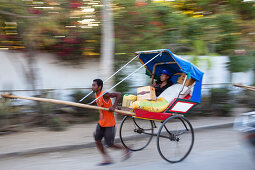 Rickshaws, pousse pousse, Tulear, South-west Madagascar, Africa