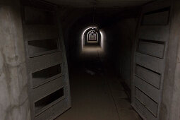Corridor in the Fort Eben-Emael in Liege, Belgium