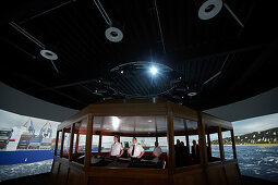Captains at the MTC shiphandling simulator, Marine Training Center, Hamburg, Germany