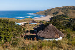 Xhosa Siedlung an der Wild Coast, Mbotyi, Ostkap, Suedafrika