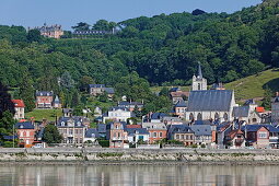 Villequier und die Seine, Seine-Maritime, Normandie, Frankreich