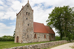Fieldstone church, Mechow, Feldberger Seenlandschaft, Mecklenburg-Western Pomerania, Germany