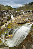 Waterfall at Glen Orchy, Glen Orchy, Argyll and Bute, Scotland, Great Britain, United Kingdom