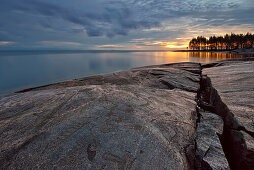 Weisse Nächte, Petroglyphen des östlichen Ufer des Sees Onega, Republik Karelien, Russland