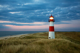 Leuchtturm List Ost, Halbinsel Ellenbogen, Insel Sylt, Nordsee, Nordfriesland, Schleswig-Holstein, Deutschland