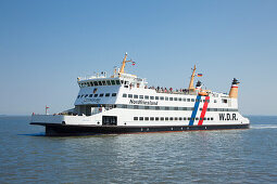 Ferry from Dagebuell to Amrum island, North Sea, North Friesland, Schleswig-Holstein, Germany