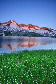 View over lake Wildgerlos to Gabler and Reichenspitze, Gerlos, Hohe Tauern National Park, Zillertal Alps, Tyril, Austria