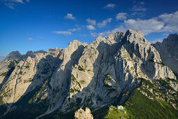 View from mount Stripsenkopf to Wilder Kaiser, Zahmer Kaiser, Kaiser mountain range, Tyrol, Austria