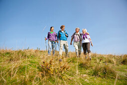 Two couples hiking, Styria, Austria