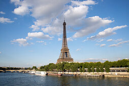 Eiffel tower across the Seine river, Paris, France, Europe