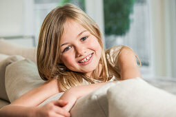 Girl smiling at camera, Hamburg, Germany