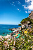 Badeanstalt, Marina Piccola, Capri, Kampanien, Italien