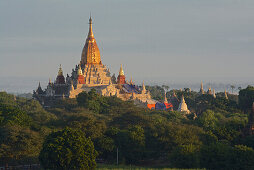 Ananda pagoda at sunrise, Old Bagan, Myanmar, Burma