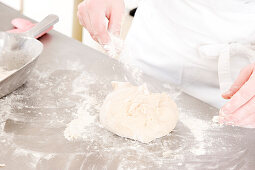 Preparing of strudel dough