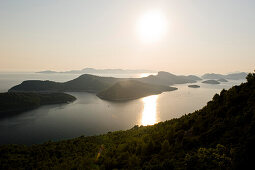 Bay in sunset, Sipanska Luka, Sipan, Elaphites, Croatia