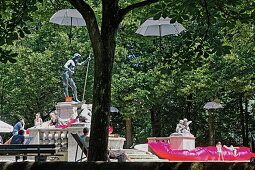 Sommer-Kulturstrand auf der Praterinsel, München, Oberbayern, Bayern, Deutschland