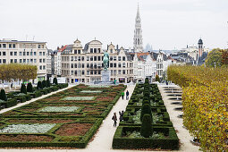 View from Mont des Arts to town hall, Brussels, Belgium