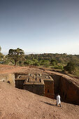 Felsenkirche Bet Giyorgis, St.-Georgs-Kirche, Lalibela, Amhara, Äthiopien