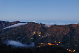 view from Roque Nublo to the north, Parque Rural del Nublo, natural preserve, UNESCO Biosphere Reserve, near Tejeda, Gran Canaria, Canary Islands, Spain, Europe