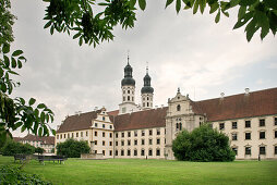 Marchtal Abbey with minster church, Obermarchtal, Baden-Wuerttemberg, Germany