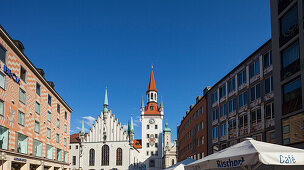 Old Town Hall on Marienplatz square, Munich, Upper Bavaria, Bavaria, Germany
