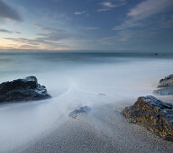 Rocks on the beach at Ship Creek, West Coast, Tasman Sea, South Island, New Zealand