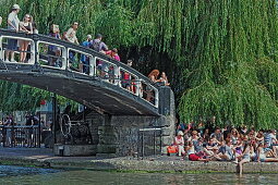 Brücke über den Regent's Canal bei Camden Lock Market, Camden, London, England, Vereinigtes Königreich