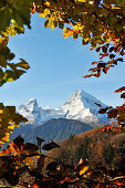 The Watzmann massif with Watzmann, Watzmannfrau and Watzmannkinder, Berchtesgadener Land, Upper Bavaria, Germany