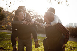 Couples in park