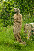 Statue in the garden, Monk's house, home of the writer Virginia Woolf, Rodmell, East Sussex, Great Britain