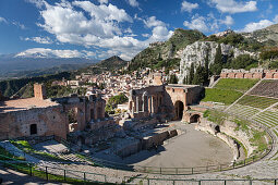 Antikes Theater, Taormina, Messina, Sizilien, Italien